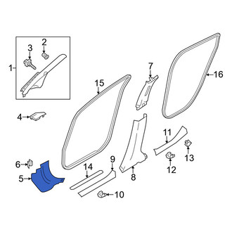 Nissan OE - Front Right Kick Panel Trim