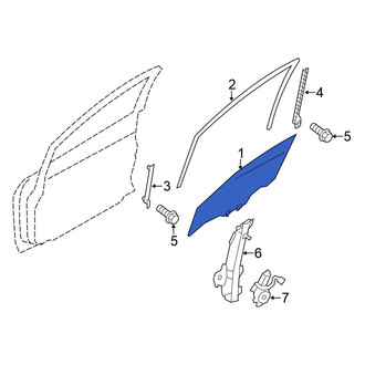 Nissan OE - Front Left Door Glass