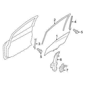 Nissan OE - Front Door - Glass & Hardware