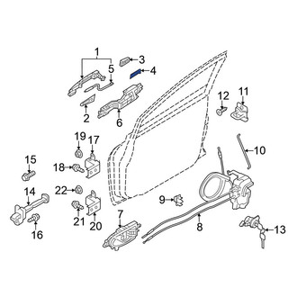 Nissan OE - Rear Exterior Door Handle Cover Gasket