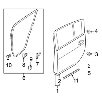 Nissan OE - Rear Door - Door & Components