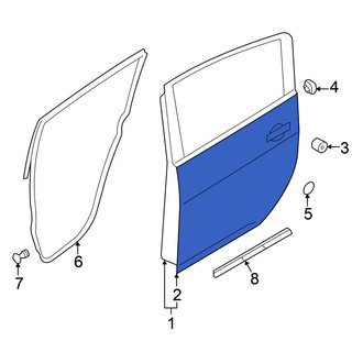 Nissan OE - Rear Left Outer Door Outer Panel