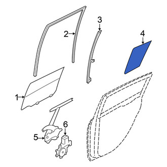 Nissan OE - Rear Left Vent Window Assembly