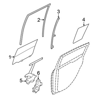 Nissan OE - Rear Door - Glass & Hardware