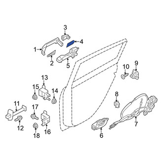 Nissan OE - Rear Exterior Door Handle Cover Gasket