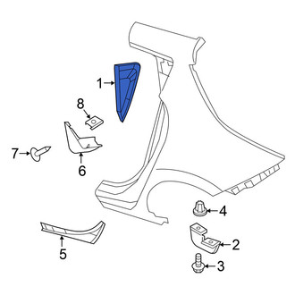 Nissan OE - Rear Left Upper Outer Body D-Pillar Molding