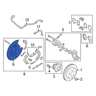 Nissan OE - Rear Left Brake Backing Plate