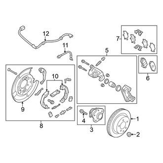 Nissan OE - Rear Suspension - Brake Components