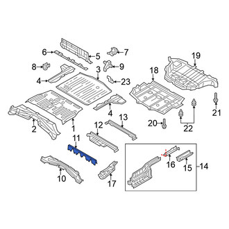 Nissan OE - Rear Left Floor Pan Crossmember