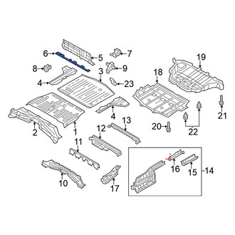 Nissan OE - Rear Left Floor Pan Crossmember