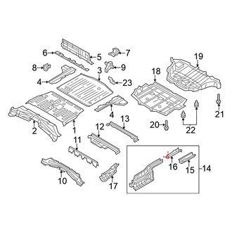 Nissan OE - Rear Body & Floor - Floor & Rails