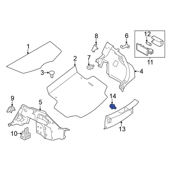 Trunk Trim Scuff Plate Clip