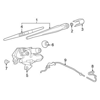 Nissan OE - Lift Gate - Wiper & Washer Components