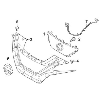 Nissan OE - Front Bumper & Grille - Grille & Components