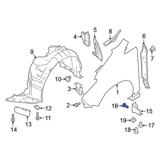 Nissan OE - Bumper Cover Screw