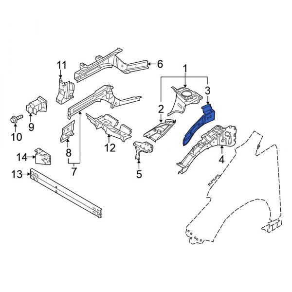 Fender Apron Reinforcement