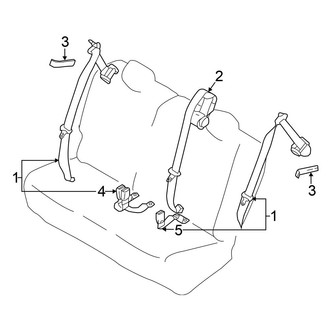 Nissan OE - Restraint Systems - Rear Seat Belts