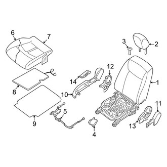 Nissan OE - Seats & Tracks - Passenger Seat Components