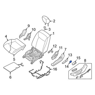 Nissan OE - Front Left Seat Height Adjuster Handle Cover