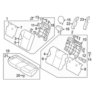 Nissan OE - Seats & Tracks - Rear Seat
