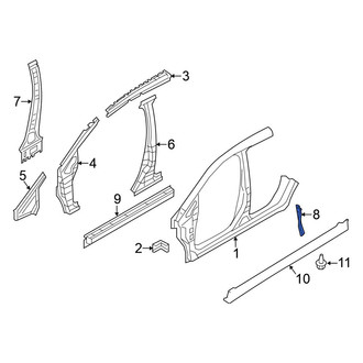 Nissan OE - Center Right Body B-Pillar Baffle Plate