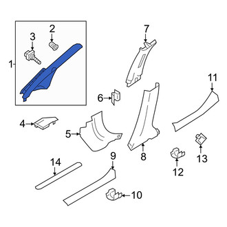 Nissan OE - Left Upper Body A-Pillar Trim Panel