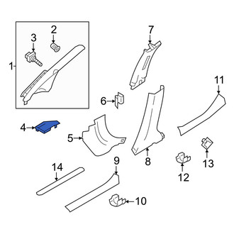 Nissan OE - Front Left Lower Body A-Pillar Trim Panel