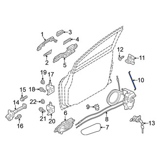 Nissan OE - Front Left Door Lock Operating Rod