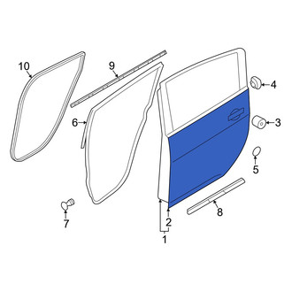 Nissan OE - Rear Left Outer Door Outer Panel