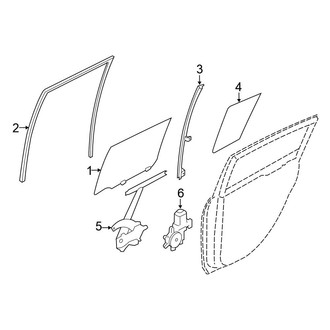 Nissan OE - Rear Door - Glass & Hardware