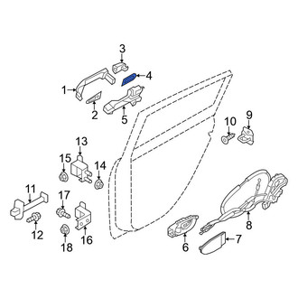 Nissan OE - Rear Exterior Door Handle Cover Gasket