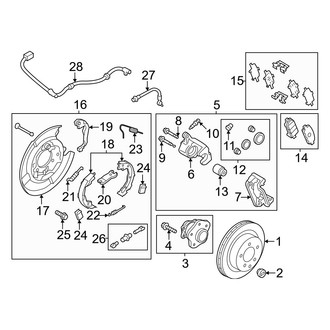 Nissan OE - Rear Suspension - Brake Components (W/O Electronic Park Brake)