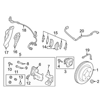 Nissan OE - Rear Suspension - Brake Components (With Electronic Park Brake)