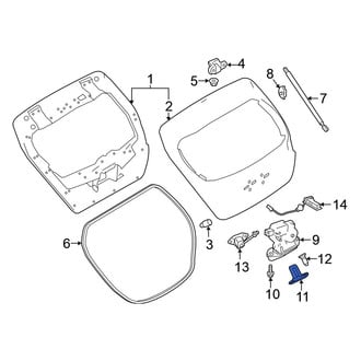 Nissan OE - Rear Liftgate Lock Striker Plate