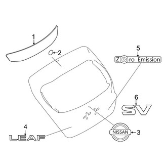 Nissan OE - Lift Gate - Exterior Trim