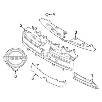 Nissan OE - Front Bumper & Grille - Grille & Components