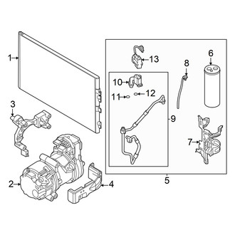 Nissan OE - Air Conditioner & Heater - Condenser, Compressor & Lines (With Heat Pump Condenser and Compressor)