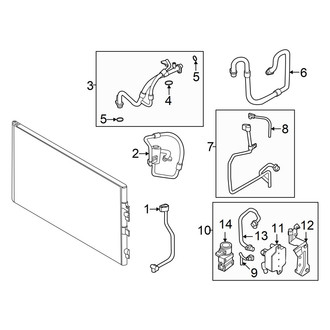 Nissan OE - Air Conditioner & Heater - Condenser, Compressor & Lines (With Heat Pump Front Side A/C Lines), (Platinum+ / SV+)