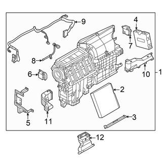Nissan OE - Air Conditioner & Heater - Evaporator & Heater Components (With Heat Pump), (Platinum+ / SV+)