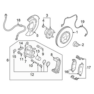 Nissan OE - Front Suspension - Brake Components