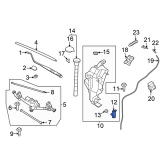 Nissan OE - Front Back Glass Washer Pump