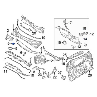 Nissan OE - Right Cowl Panel Drain Hose