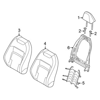 Nissan OE - Seats & Tracks - Passenger Seat Components (Seat Back)
