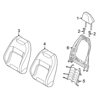 Nissan OE - Seats & Tracks - Driver Seat Components (Seat Back, W/O Power), (S+)