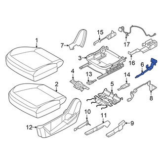 Nissan OE - Front Left Inner Seat Back Recliner Adjustment Handle