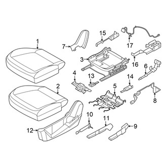 Nissan OE - Seats & Tracks - Driver Seat Components (Seat Cushion, W/O Power), (S+)