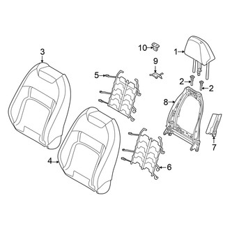 Nissan OE - Seats & Tracks - Driver Seat Components (Seat Back, With Power)
