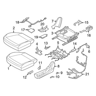 Nissan OE - Seats & Tracks - Driver Seat Components (Seat Cushion, With Power)
