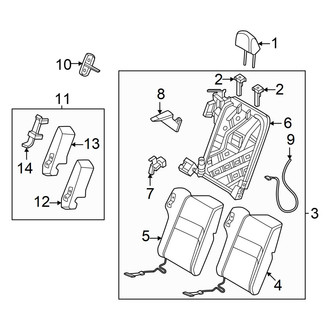 Nissan OE - Seats & Tracks - Rear Seat Components (40% Side, Seat Back Components)