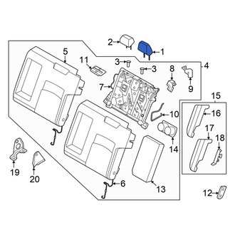 Nissan OE - Rear Left Inner Headrest